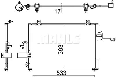 BEHR MAHLE AC 645 000S A/C Condenserdaewoo Rezzo / Tacuma 02~ 96452049