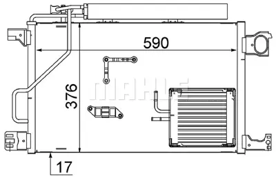 BEHR MAHLE AC 661 000S Klıma Radyatoru W203 03>07 S203 01>07 Cl203 04>08 C209 04>09 A209 05>10 A2035001654