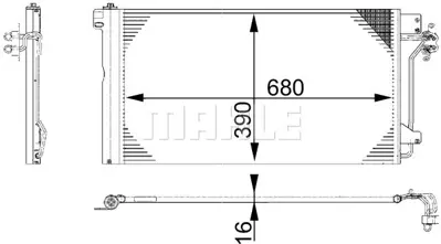 BEHR MAHLE AC 672 000S 8fc351317-654 Klima Radyatörü Transporter 04 7H0820411E