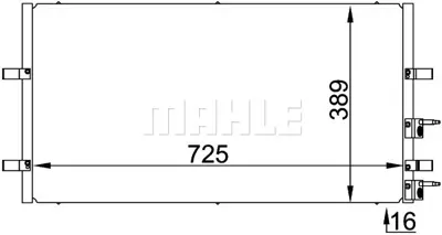 BEHR MAHLE AC 695 000P Klıma Radyatoru Transıt V347 V348 2.2tdcı 100ps / 120ps / 130ps 2.4tdcı 100ps / 115ps / 140ps 07 /> 8C1619710AA