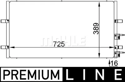 BEHR MAHLE AC 695 000P Klıma Radyatoru Transıt V347 V348 2.2tdcı 100ps / 120ps / 130ps 2.4tdcı 100ps / 115ps / 140ps 07 /> 8C1619710AA