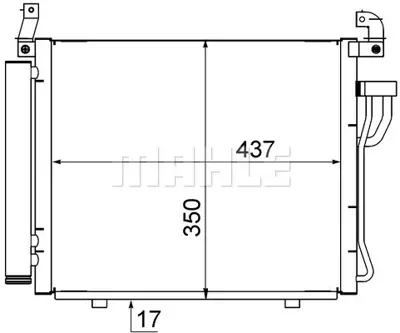 BEHR MAHLE AC 712 000S A/C Condenserhyundaı I10 976060X200