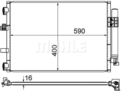 BEHR MAHLE AC 861 000S Klıma Radyatoru (Kondanser) Focus 1,0ı Turbo/1,6tdcı 12-> ( 591x377x16 ) BV6119710BE