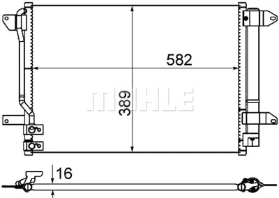 BEHR MAHLE AC 864 000S 8fc351344-584 Klima Radyatörü Jetta 2011 5C0820411G