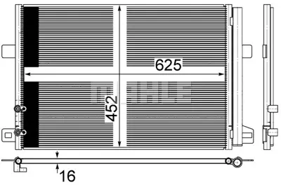 BEHR MAHLE AC 885 000S 8fc351345-044 Kondenser Volkswagen Amarok 2H0820411D