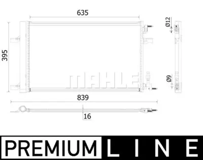 BEHR MAHLE AC 900 000P A/C Condenseropel Astra J / Chevrolet 13397302 39010914