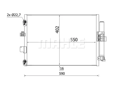 BEHR MAHLE AC 960 000S Klıma Radyatörü 9891030 DV6119710DA