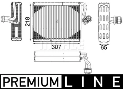 BEHR MAHLE AE 122 000P Evaporator S-Class W221 05>13 A2218300358