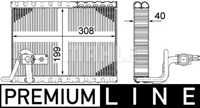 BEHR MAHLE AE 124 000P Evaporator P3008 / 5008 1.6/2.0hdı 1.6 16v 1.6thp 09<16 - Cıtroen Ds5 1.6/2.0hdı 11<15  6480K9