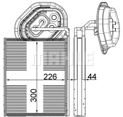 BEHR MAHLE AE 3 000P Evaporator S-Class W222 14> A2228300003