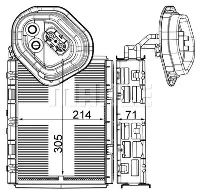 BEHR MAHLE AE 4 000P Evaporatormb S-Class (W222) A2228300103