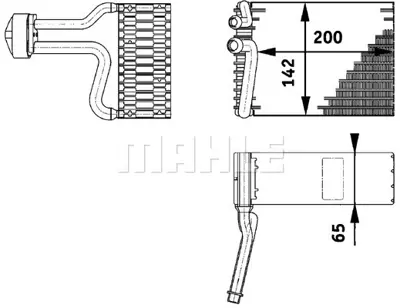 BEHR MAHLE AE 66 000P Evaporator Arka Vıano W639 03> Vıto W639 03> A0018305858