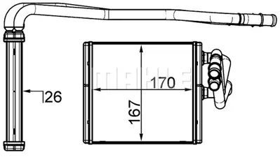 BEHR MAHLE AH 197 000S Kalorıfer Radyatoru Fıesta Cb1 08>12 Vı 08> Brazıng 8V5118B539AC