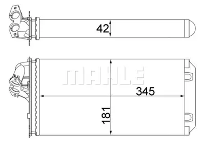 BEHR MAHLE AH 64 000S Kalorıfer Radyatoru V-Class 638/2 96>03 Vıto 638 96>03 A0038350001