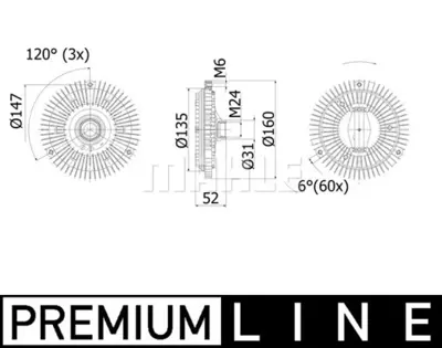 BEHR MAHLE CFC 57 001P Radiator Fan Clutchbmw 8 (E31) 7502804