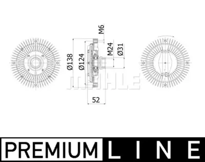 BEHR MAHLE CFC 64 001P Radiator Fan Clutchbmw Z3 (E36) 9055969