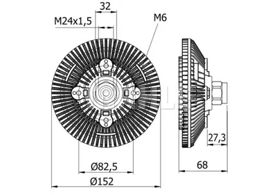 BEHR MAHLE CFC 77 000S Fan Termıgı R.R 3 Vogue L322 02>05 Bmw E65 03>08 E53 00>03 7505109 PGB000040