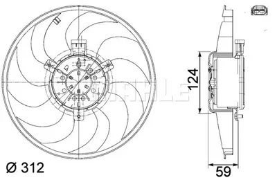 BEHR MAHLE CFF 214 000P Fan Motoru Vıano W639 03> Vıto W639 03> A6395000593