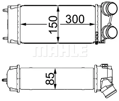 BEHR MAHLE CI 16 000S Turbo Sogutucu Radyator (Intercoll) P307 Ym C4 C4 Pıcasso Dv6 (1,6hdı) 06>olcu: (300×150×85) 384H5