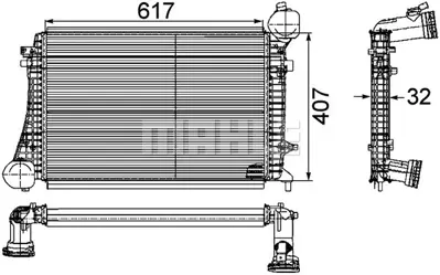 BEHR MAHLE CI 166 000P Turbo Radyatoru Caddy Iıı A3 Jetta Iıı Touran Golf V Altea Leon Toledo Passat 1,9 / 2,0tdı 04>10 1K0145803Q