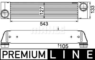 BEHR MAHLE CI 193 000P 8ml376746-501 Turbo Radyatörü Bmw E60 535d 04-10 E61 535d 04 E63 635d 07 E64 635d 07 E65 E 66 730d 7 7791909