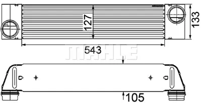 BEHR MAHLE CI 193 000P 8ml376746-501 Turbo Radyatörü Bmw E60 535d 04-10 E61 535d 04 E63 635d 07 E64 635d 07 E65 E 66 730d 7 7791909