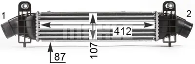 BEHR MAHLE CI 25 000P Turbo Intercol Radyatoru Mondeo Iıı 2,0tdcı / 2,2tdcı 00>07 Olcu: (412×90,7×85) 1S7Q9L440AF