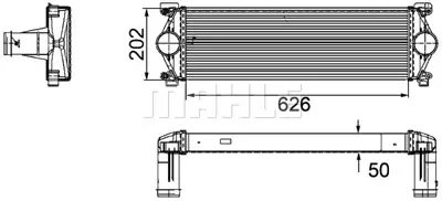 BEHR MAHLE CI 254 000P Charge Air Coolerrenault Mascott 7420866948