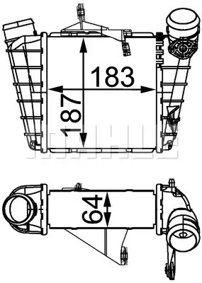 BEHR MAHLE CI 298 000S Turbo Radyatoru (Intercooler) Polo Cordoba Fabıa 1.4tdı / 1.9tdı 02> 6Q0145804A 6Q0145805A