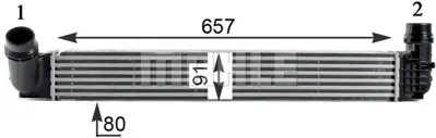 BEHR MAHLE CI 313 000P 8ml376760-761 Turbo Radyatörü Intercooler Fluence Mgn Iıı-Scenıc Iıı 1.5dcı 09 657x91x80 110l Uk 144964990R