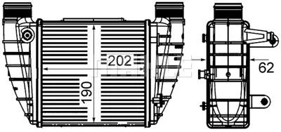 BEHR MAHLE CI 421 000S Turbo Radyatoru (Intercooler) Sol Audı A4 2,0tdı/Tfsı 04>08 Exeo 1,8tsı 2.0tfsı/Tdı 09> 8E0145806M