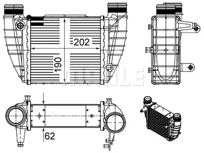 BEHR MAHLE CI 486 000S Charge Air Cooleraudı A4 / A4 Quattro 2.0 8E0145806Q