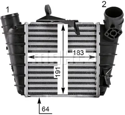 BEHR MAHLE CI 530 000P Charge Air Coolerseat Ibıza / Skoda Fabıa 6Q0145804G