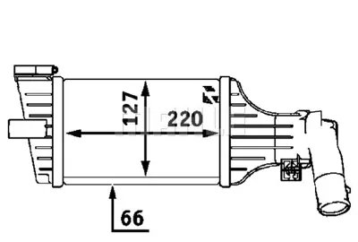 BEHR MAHLE CI 55 000P 8ml376723-181 Turbo Radyatörü Intercooler Astra G 1.7dtı 16v-1.7cdtı-2.0dtı 16v 220x170x66 95512980