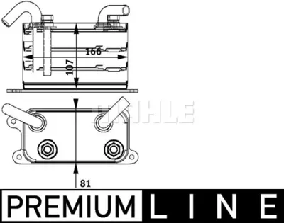 BEHR MAHLE CLC 62 000P 8mo376729-631 Motor Yağ Soğutucu Vw T5 2.5 Tdı 166x107x81 7H0317019B