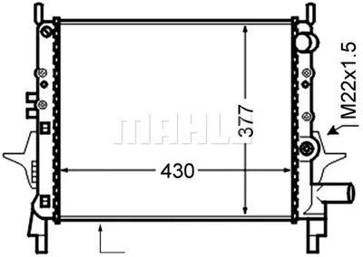 BEHR MAHLE CR 1019 000S Radiatorrenault Twıngo 7701042436