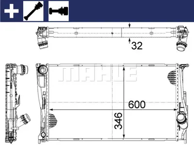 BEHR MAHLE CR 1084 000S Radiatorbmw 1 / 3 (E90/91/92/93) 7788903