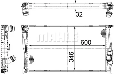 BEHR MAHLE CR 1086 000S Radiatorbmw 1 / 3 (E90/91/92/93) 7790297