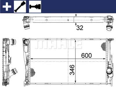 BEHR MAHLE CR 1086 000S Radiatorbmw 1 / 3 (E90/91/92/93) 7790297