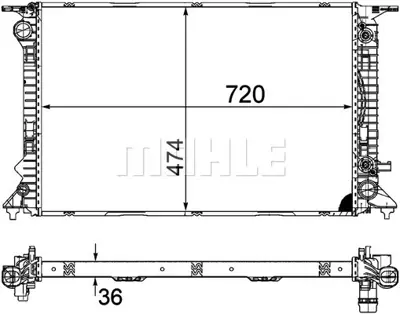 BEHR MAHLE CR 1134 000P Radiatoraudı Q5 V6 At 8R0121251E