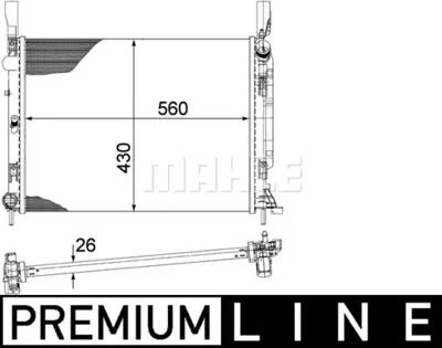 BEHR MAHLE CR 1154 000P 8mk376755-501 Radyatör Kng 1.5 Dci 86 Pc 09 Ac Klimasız Mek 560x430x26 8200418329