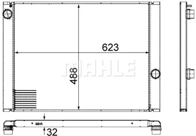 BEHR MAHLE CR 1159 000P Radiatorbmw 5 (E60) 7519210