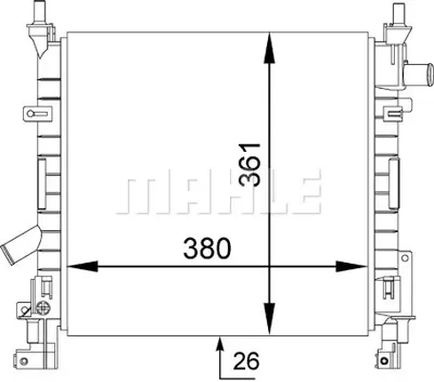 BEHR MAHLE CR 1350 000S Motor Su Radyatoru Ford Ka 1,3 / 1,6 03>08 Manuel Klımalı ME1S5H8005BB