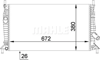 BEHR MAHLE CR 1351 000P 8mk376764-261 Radyatör Brazing Focus Iı 04-12 Cmax 1.6tdci 1.8tdci 2.0tdci 05-07-10 Volvo S40 1 .6d  8603811 Y60115200D Y6011520B