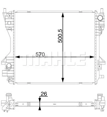 BEHR MAHLE CR 1358 000S Radiatorford Fıesta V St 150 ME5S6H8005CE