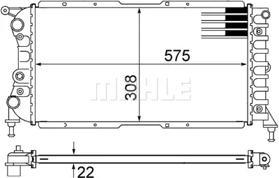 BEHR MAHLE CR 1441 000S 8mk376767-511 Radyatör Punto 1.4 Gt Turbo 94-99 575x308x22 7721579