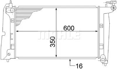 BEHR MAHLE CR 1526 000S 8mk376773-631 Radyatör Corolla 1.4-1.6 Vvti Ac Klimasız Mek 597x355x16 1640021140