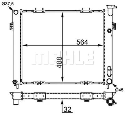 BEHR MAHLE CR 1571 000S Radiatorgrand Cherokee I 5.2/5.9 52006644