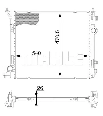 BEHR MAHLE CR 1594 000S Motor Su Radyatoru Nıssan Qashqaı Iı 1,2 Dıg T 1,6 Dcı 2013-> (Otomatık+manuel Vıtes) 214104EB0A