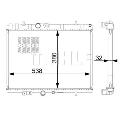 BEHR MAHLE CR 1599 000S Motor Su Radyatoru  3008 Iı-308 Iı-5008 Iı-508 Iı-Expert Iv-Rıfter-Partner-Berlıngo-C4 Pıcasso Iı-Ju 9678711180